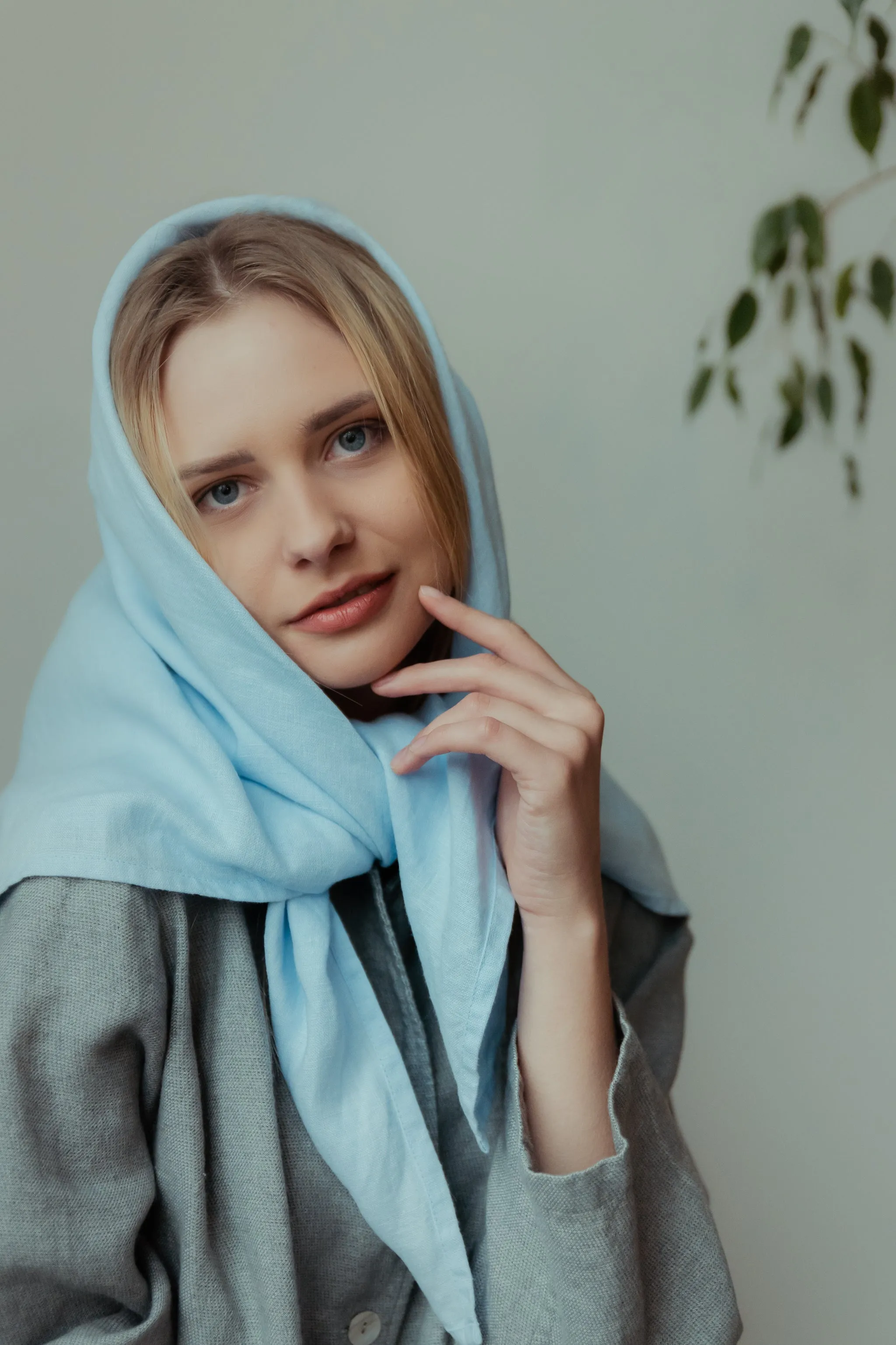 Linen Unisex Shawl in Various Colors