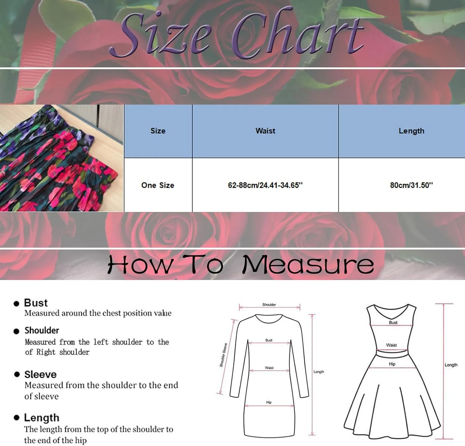 Long Flowy Skirts for Women Retro Boho Maxi Skirt Summer Beach Floral Skirt Plus Size Pleated Skirt Hawaiian Vacation Outfits