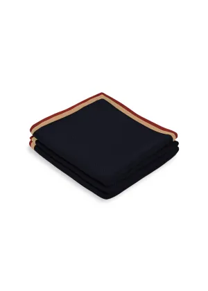 Medium Twill Blanket with Double Border in Merino