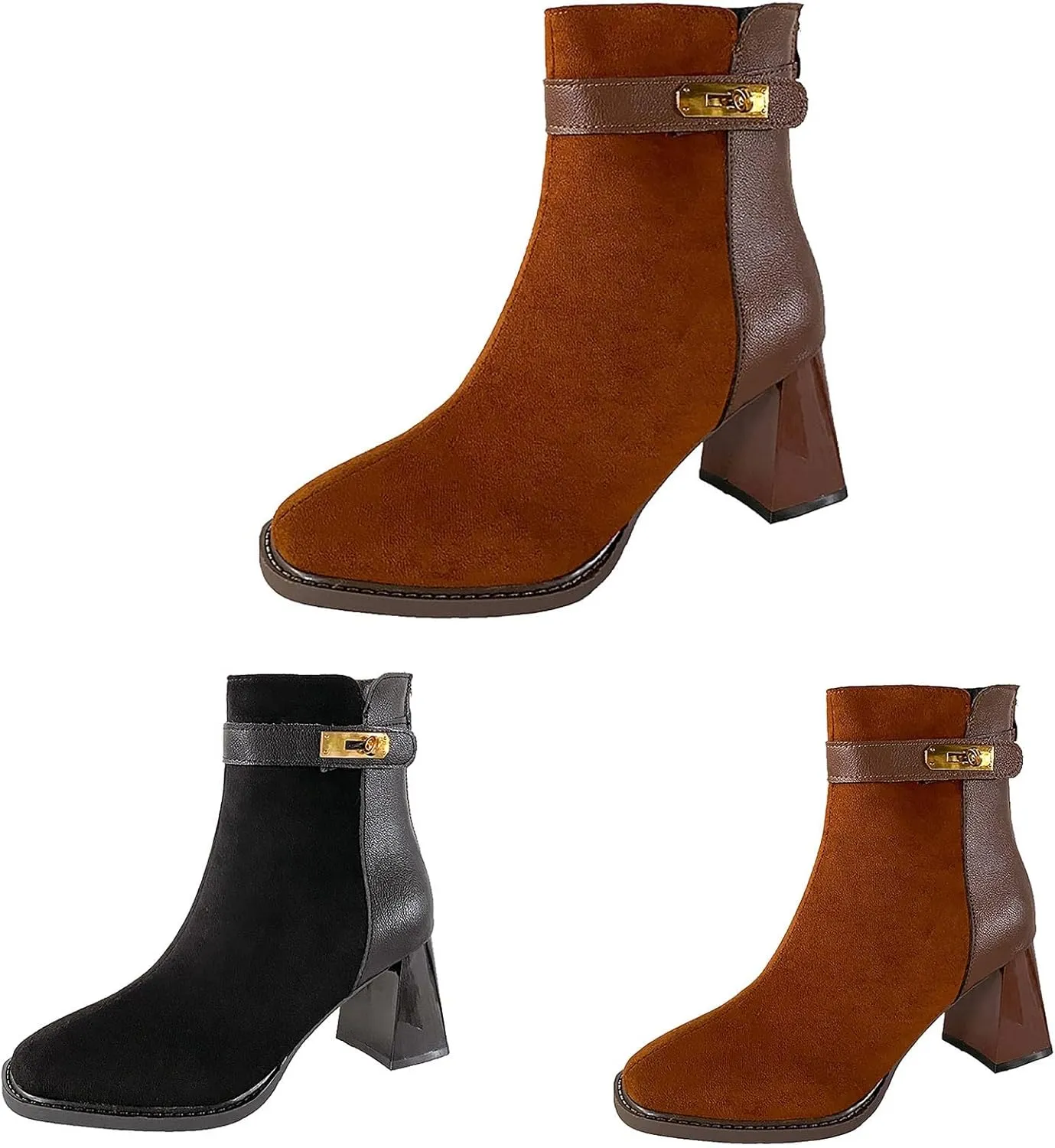 Mens Ankle Boots Woman Cowboy Boots Dancing Boots for Women Tall Leather Boots for Women Womens Ankle Boots with Heel Women's Black Suede Flat Ankle Boots