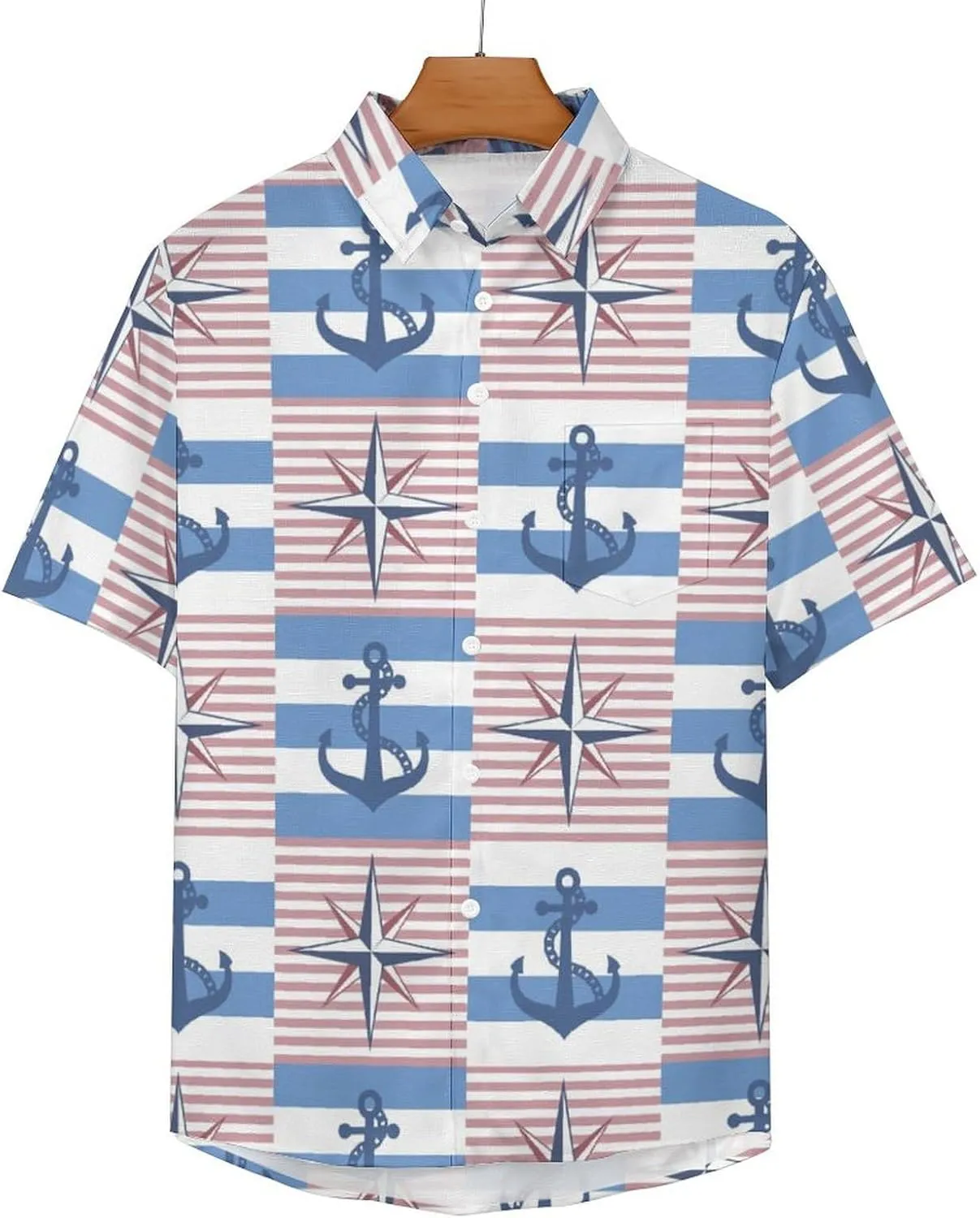Men's Button Down Shirts Hand-Drawn Turtles Short Sleeve Casual Shirts Summer Beach Shirts with Pocket