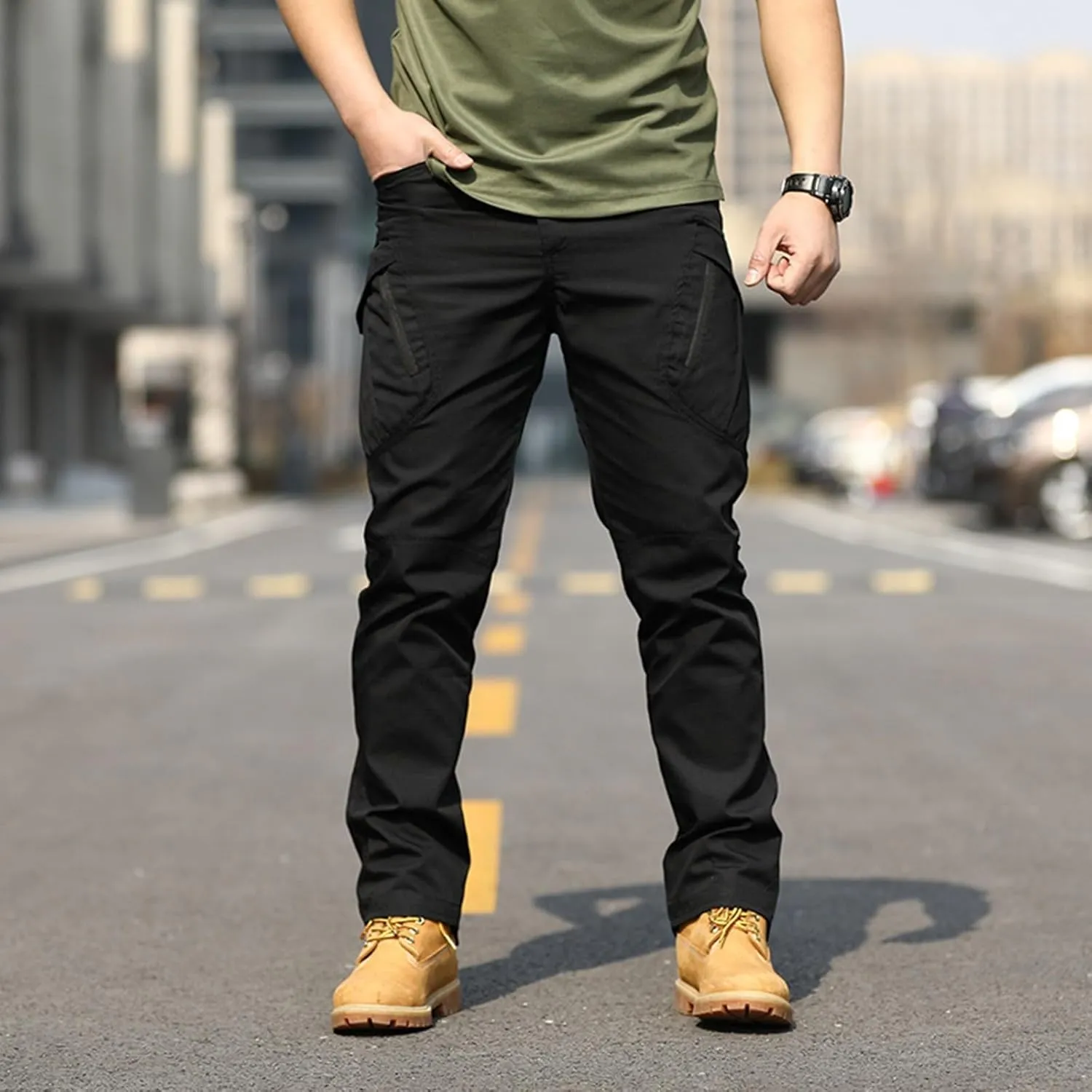 Mens Cargo Pants Relaxed Fit Casual Comfortable Lightweight Breathable Elastic Waist Workout Sweatpants Joggers