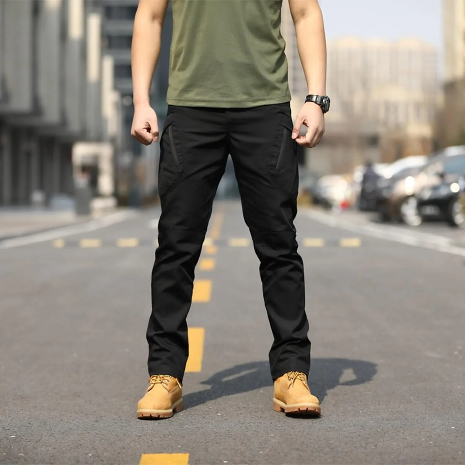 Mens Cargo Pants Relaxed Fit Casual Comfortable Lightweight Breathable Elastic Waist Workout Sweatpants Joggers