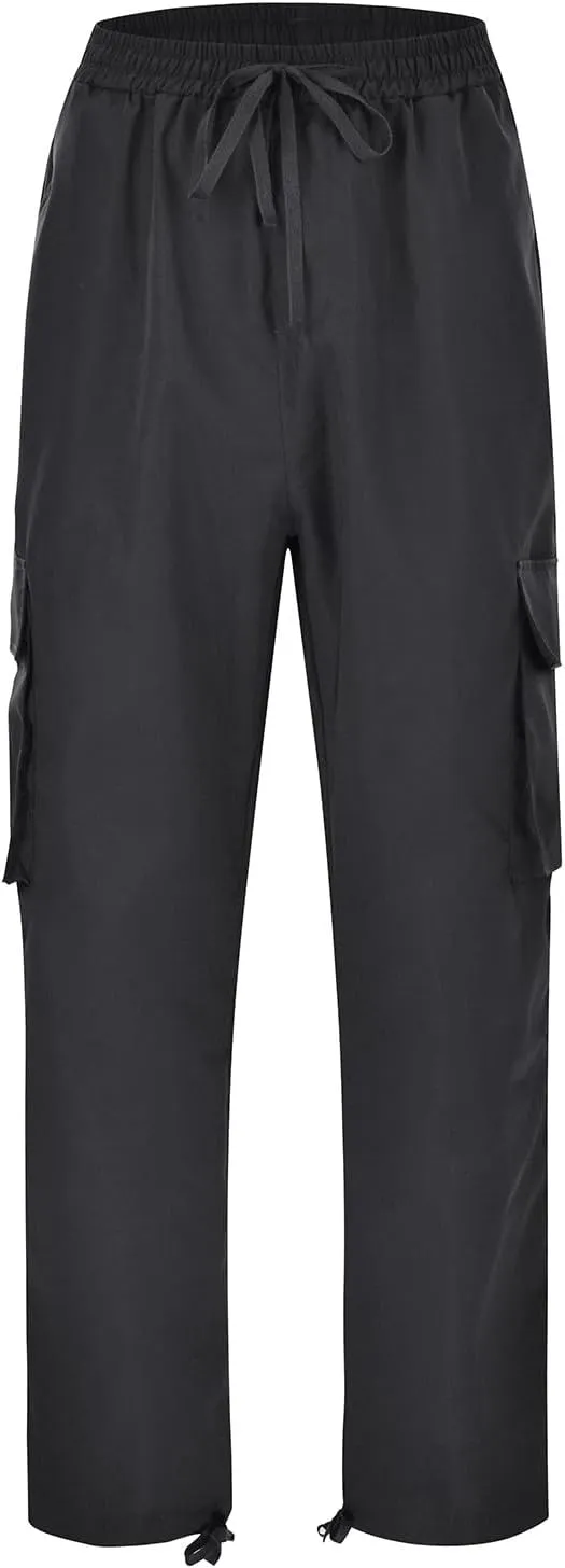 Mens Cargo Pants Relaxed Fit Hiking Sweatpants Casual Athletic Jogger Sports Outdoor Trousers with Pockets