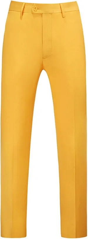 Mens Casual Business Slim Fit Dress Pants Skinny Stretch Flat Front Chinos Pants Basic Straight Leg Golf Suit Pant