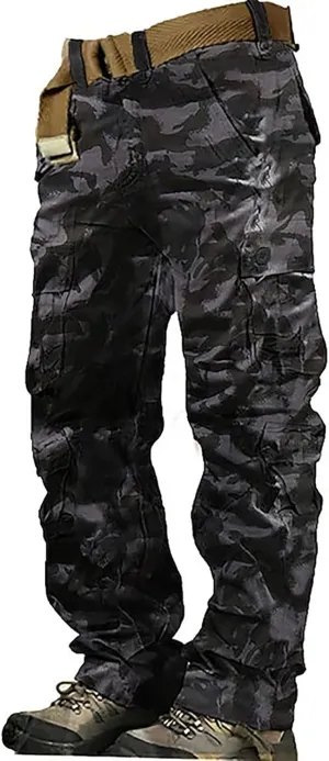 Mens Casual Cargo Joggers Pants Elastic Waist Drawstring Stretch Relaxed Fit Work Pants Tapered Sweatpants