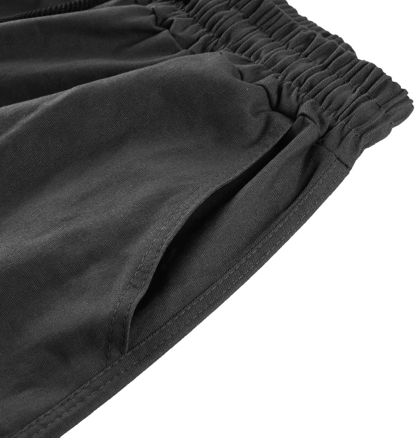 Mens Casual Jogger Pants, Relaxed Fit Cargo Pants, Solid Drawstring Sweatpants, Hiking Outdoor Twill Sport Pants