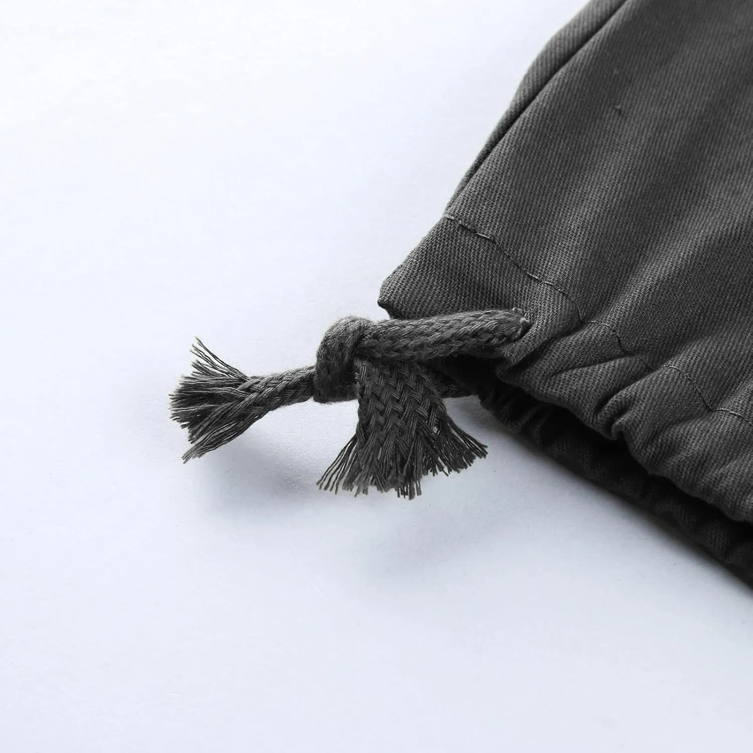Mens Casual Jogger Pants, Relaxed Fit Cargo Pants, Solid Drawstring Sweatpants, Hiking Outdoor Twill Sport Pants