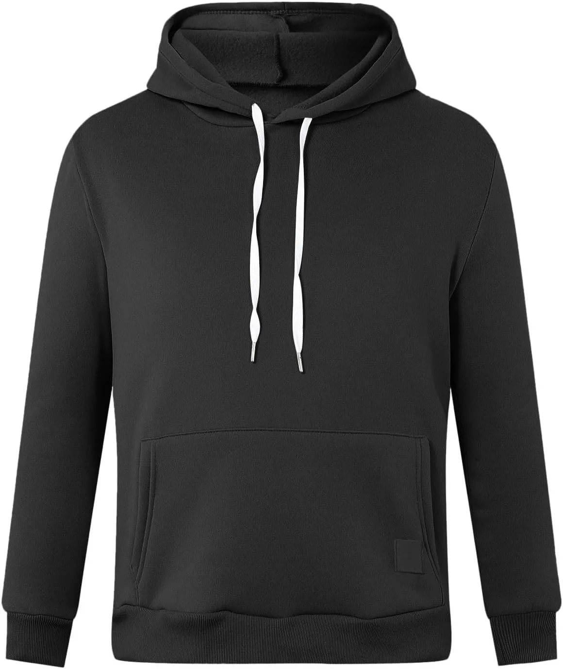 Mens Hoodies,Men's Slim Fit Long Sleeve Lightweight Zip-up Solid Hoodie with Kanga Pocket Hooded Sweatshirts Sweaters