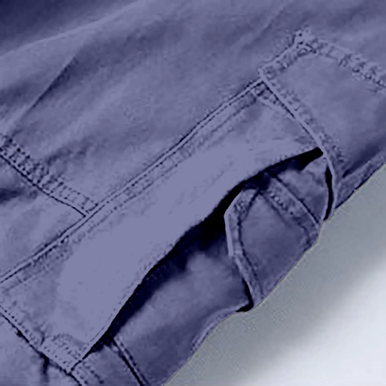 Men's Large Size Wide-Leg Pants Hip-Hop Loose Multi-Pocket Fashion Solid Color Overalls Plus Size Fat Hipster Street Trousers