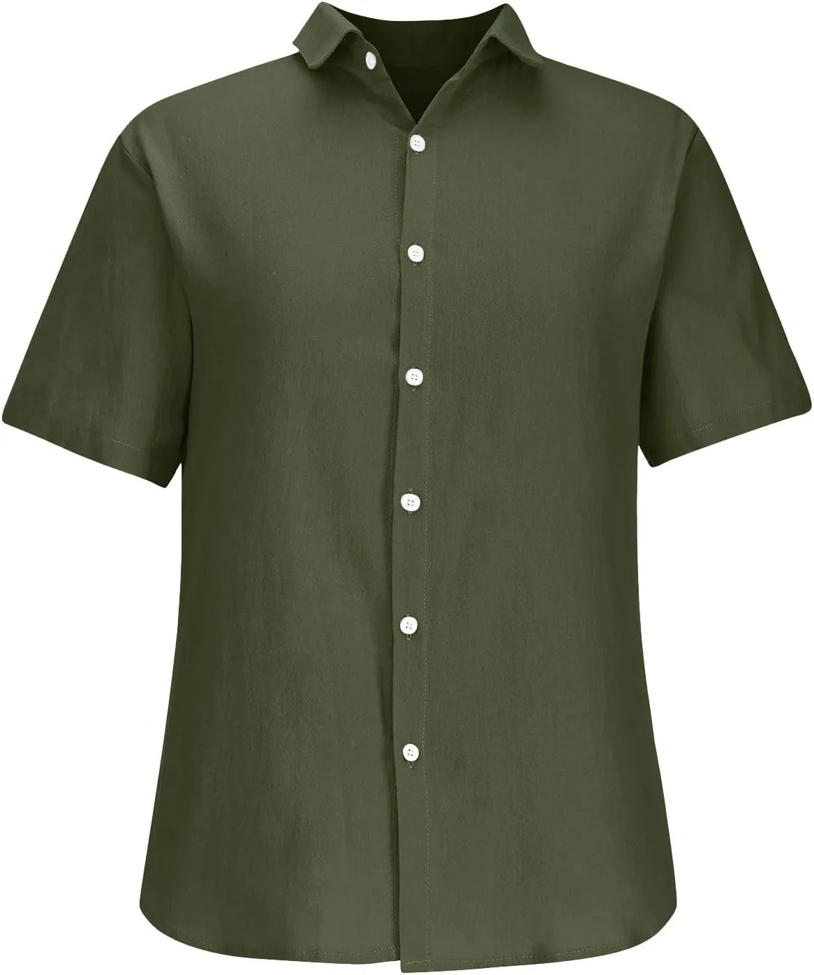 Mens Short Sleeve Button Down Shirts Untucked Linen Shirts for Men Fashion Hawaiian Shirts Beach Shirt