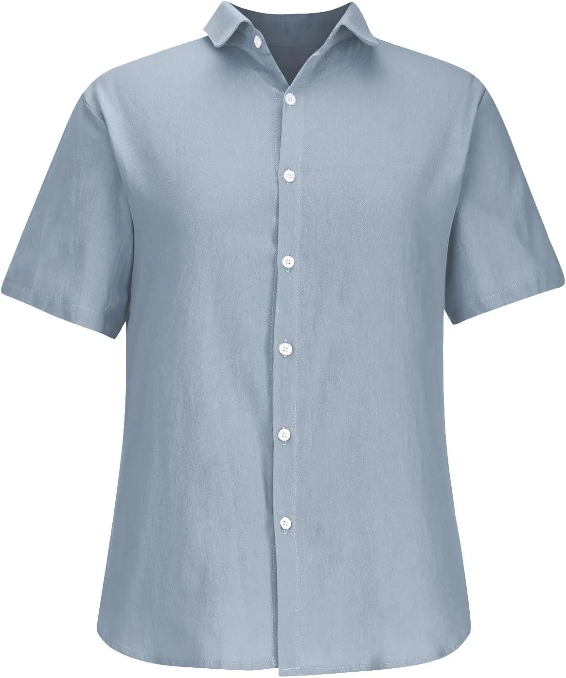 Mens Short Sleeve Button Down Shirts Untucked Linen Shirts for Men Fashion Hawaiian Shirts Beach Shirt