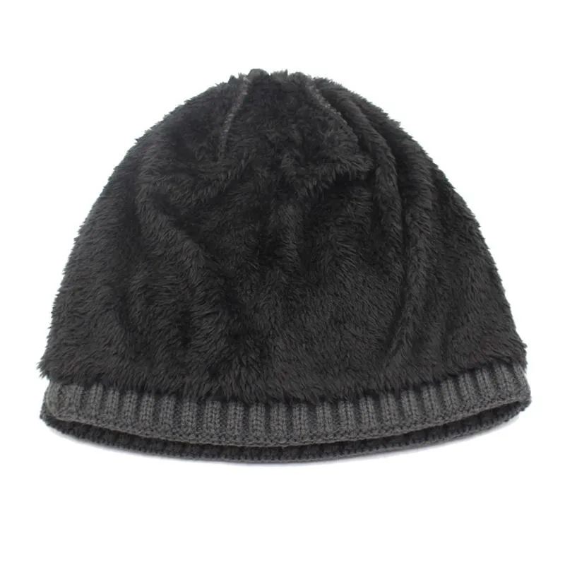 Men's Winter Beanies Scarf Knitted Hat