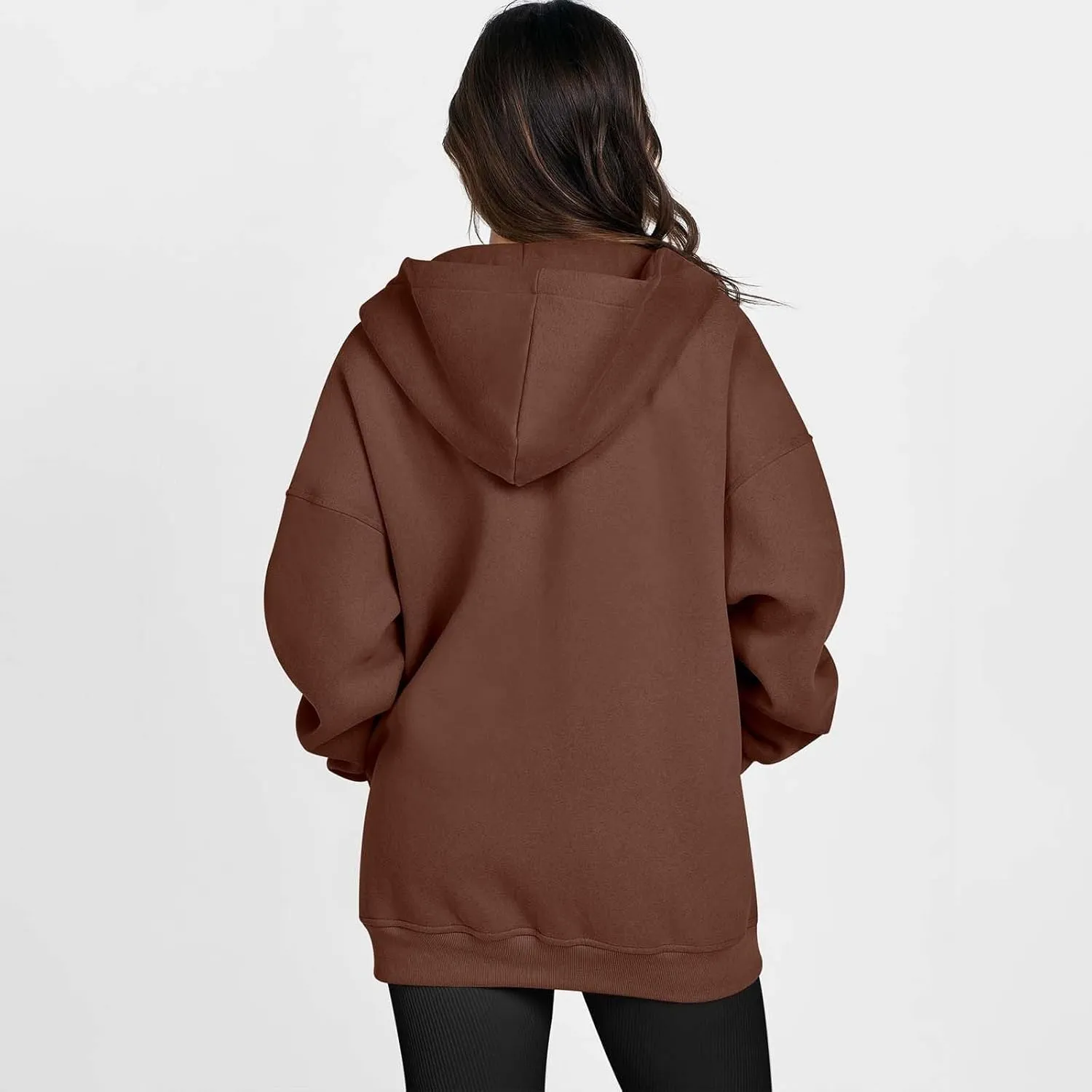 midelxp Oversized Zip Up Hoodies for Women Y2k Full Zip Sweatshirt Casual Full Zip Fleece Jackets with Hood Fall Outfits 2024