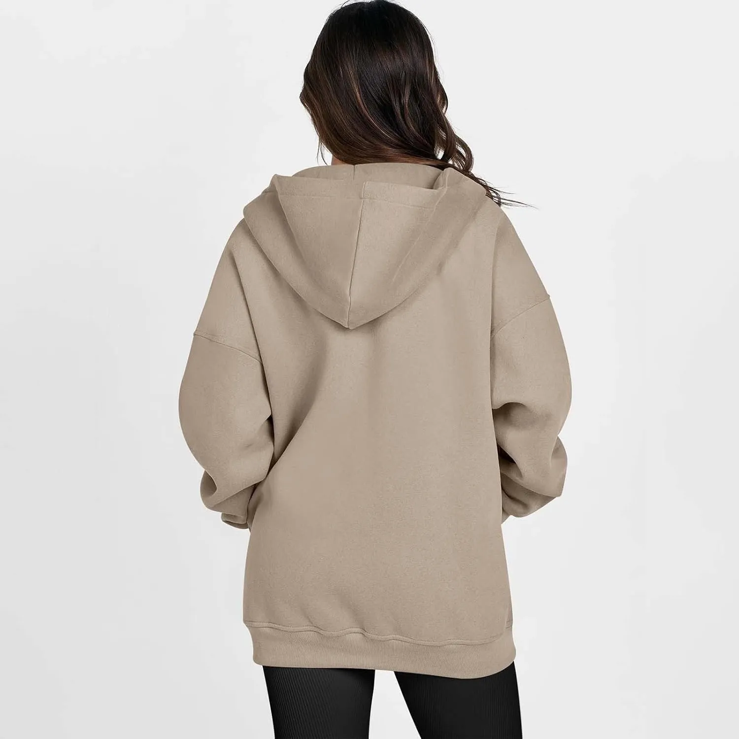 midelxp Oversized Zip Up Hoodies for Women Y2k Full Zip Sweatshirt Casual Full Zip Fleece Jackets with Hood Fall Outfits 2024
