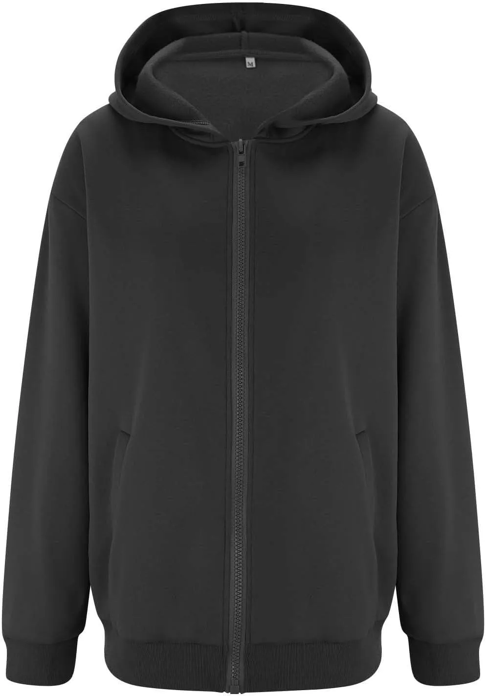 midelxp Oversized Zip Up Hoodies for Women Y2k Full Zip Sweatshirt Casual Full Zip Fleece Jackets with Hood Fall Outfits 2024