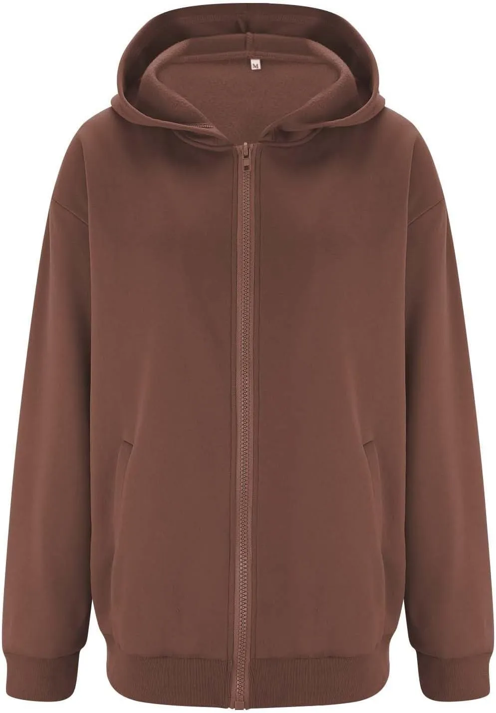 midelxp Oversized Zip Up Hoodies for Women Y2k Full Zip Sweatshirt Casual Full Zip Fleece Jackets with Hood Fall Outfits 2024