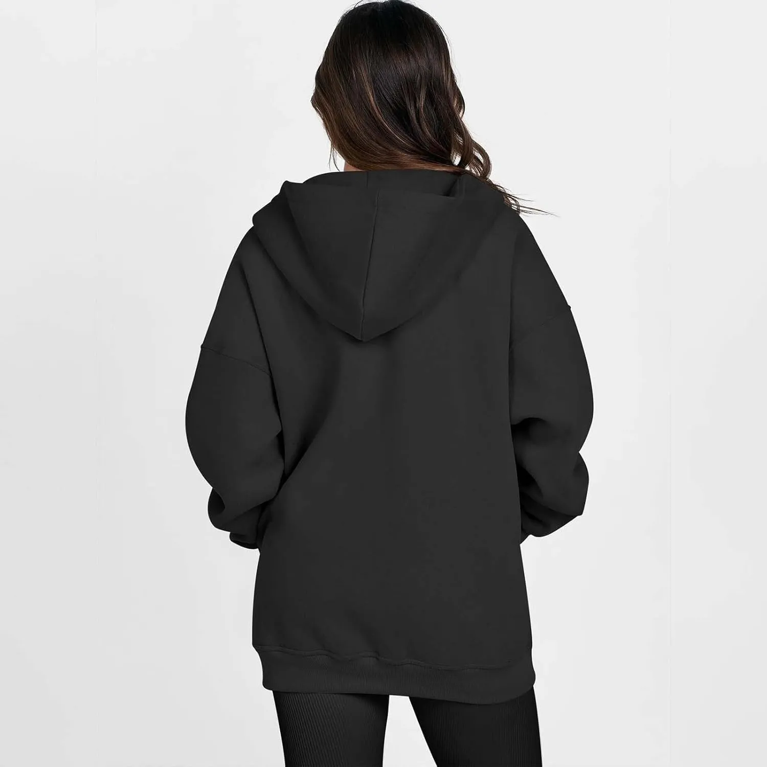 midelxp Oversized Zip Up Hoodies for Women Y2k Full Zip Sweatshirt Casual Full Zip Fleece Jackets with Hood Fall Outfits 2024