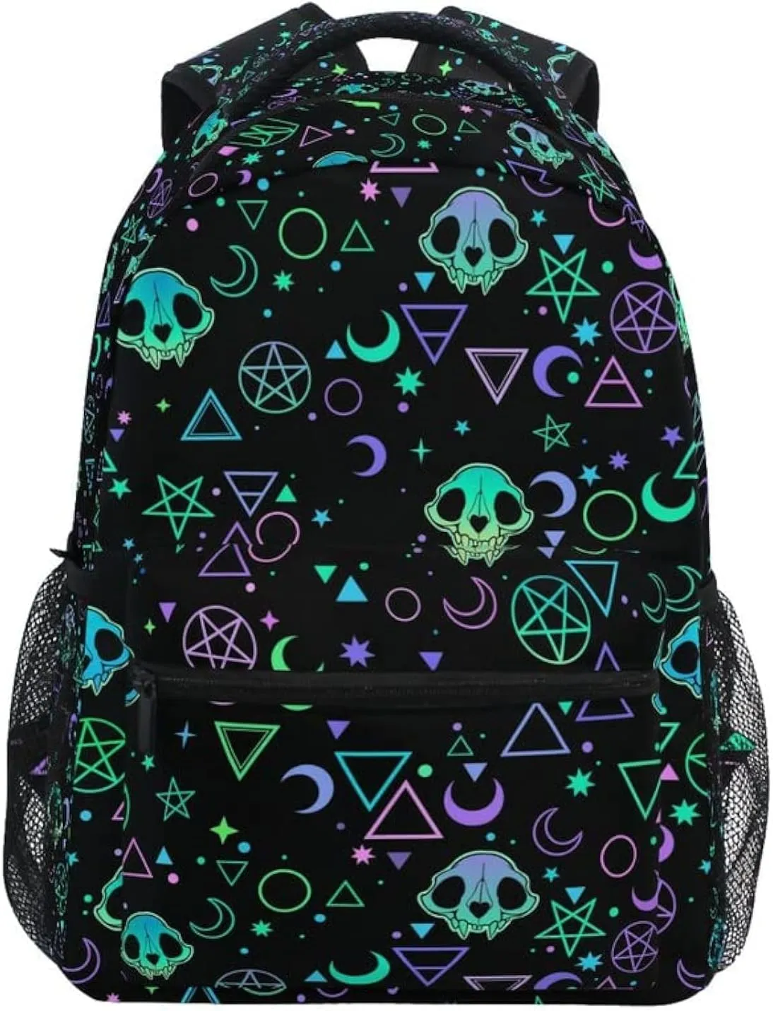 MNSRUU School Backpack Magic Skulls College Knapsack Laptop Rucksack Business Travel Computer Bookbags for Adult Teen One Size