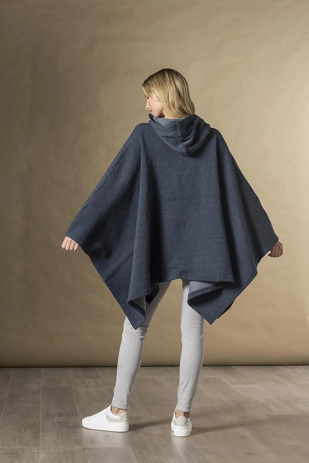 MV Sport Women's Sweatshirt Blanket Poncho Hoodie/Cozy Fleece Pullover Ponchos/Warm Hooded Cape for Women