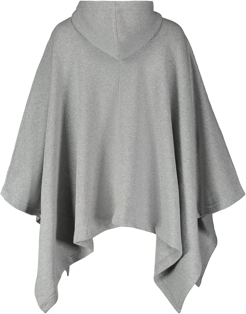MV Sport Women's Sweatshirt Blanket Poncho Hoodie/Cozy Fleece Pullover Ponchos/Warm Hooded Cape for Women