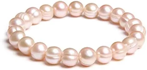 Natural Freshwater Pearls Bracelets Women 2022 Bangles Handmade White Baroque Pearls Beads Elastic Bracelet Men Fashion Jewelry - (Metal Color: 15; Length: 19cm)