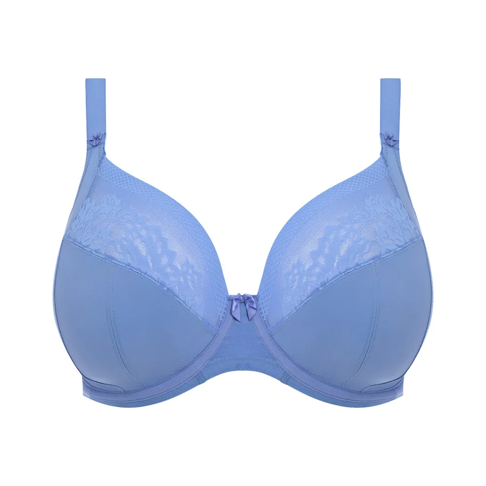 Nerina Underwire Plunge Bra-Stretch Cornflower