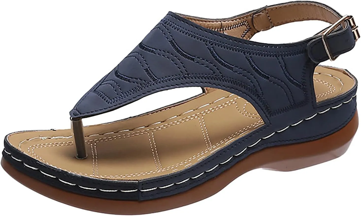 Orthopedic Plantar Fasciitis Shoes Women Black Flats Gold Sandals for Women Dressy Summer Womens Shoes Wedges Dressy Casual Women's Orthotic Walking Sandals Wide Width Heels Womens Navy Sandals