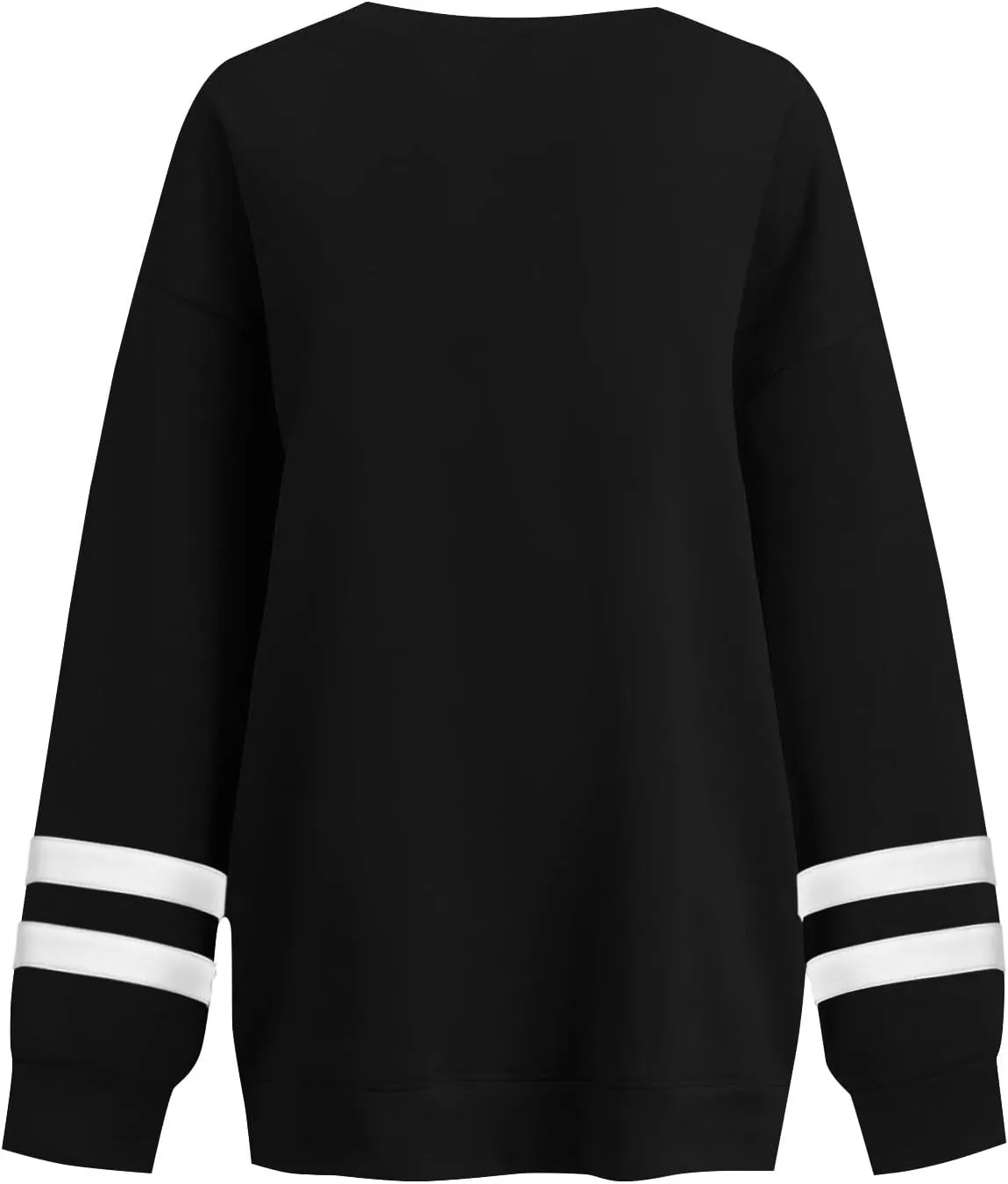 Oversized Crewneck Sweatshirt Women Fleece Pullover Sweaters Plus Size Cute Teen Preppy Striped Sweat Shirts Y2K Tops