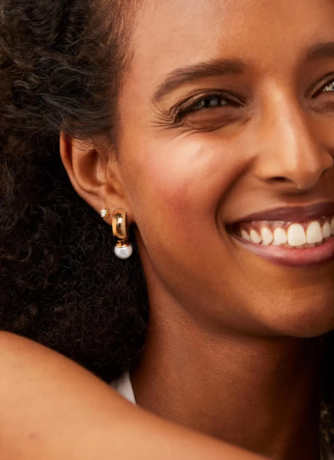 PANSTAR Lightweight 18K Gold Plated AAA Pearl Drop Earrings for Women, Gold Vermeil Freshwater Pearls Dangle Earrings, Classic Design