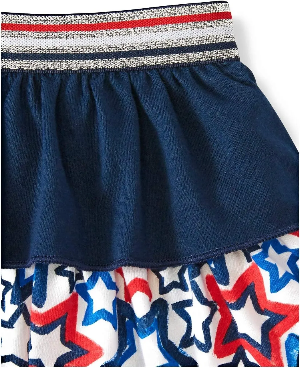 Patriotic Toddler 3 Teired Skort Red White & Blue