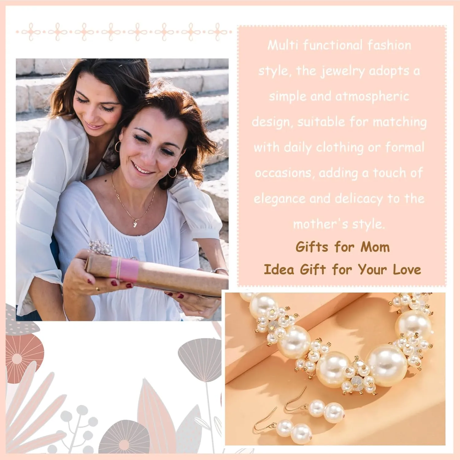 Pearl Necklace and Earring Set Pearl Wedding Jewelry Set for Women Chunky Pearls Choker Necklaces Stud Earrings Bride Bridesmaid Wedding Jewelry Gifts