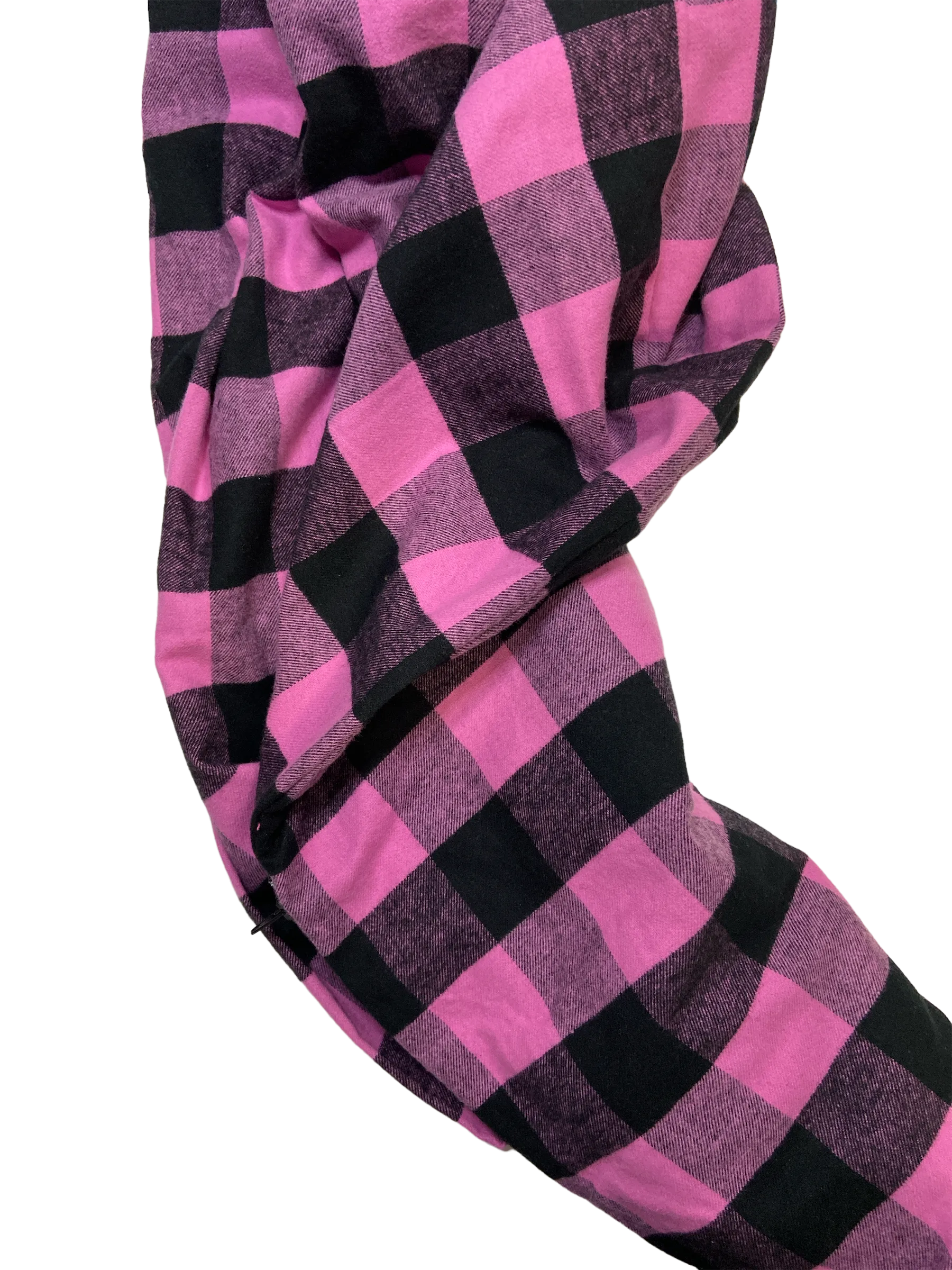 Pink and Black Buffalo Check Infinity Scarf I The Enchanted Magnolia