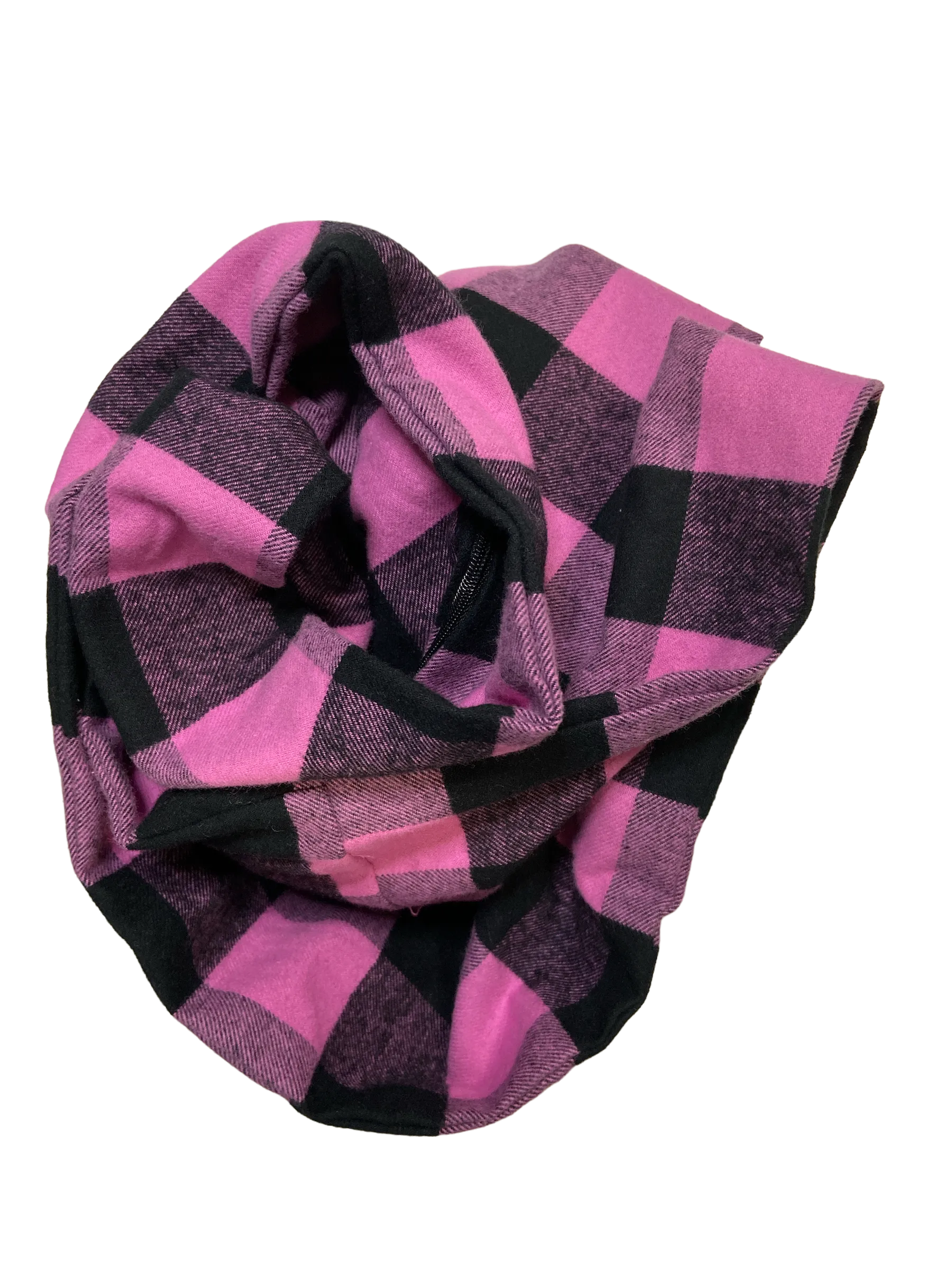 Pink and Black Buffalo Check Infinity Scarf I The Enchanted Magnolia