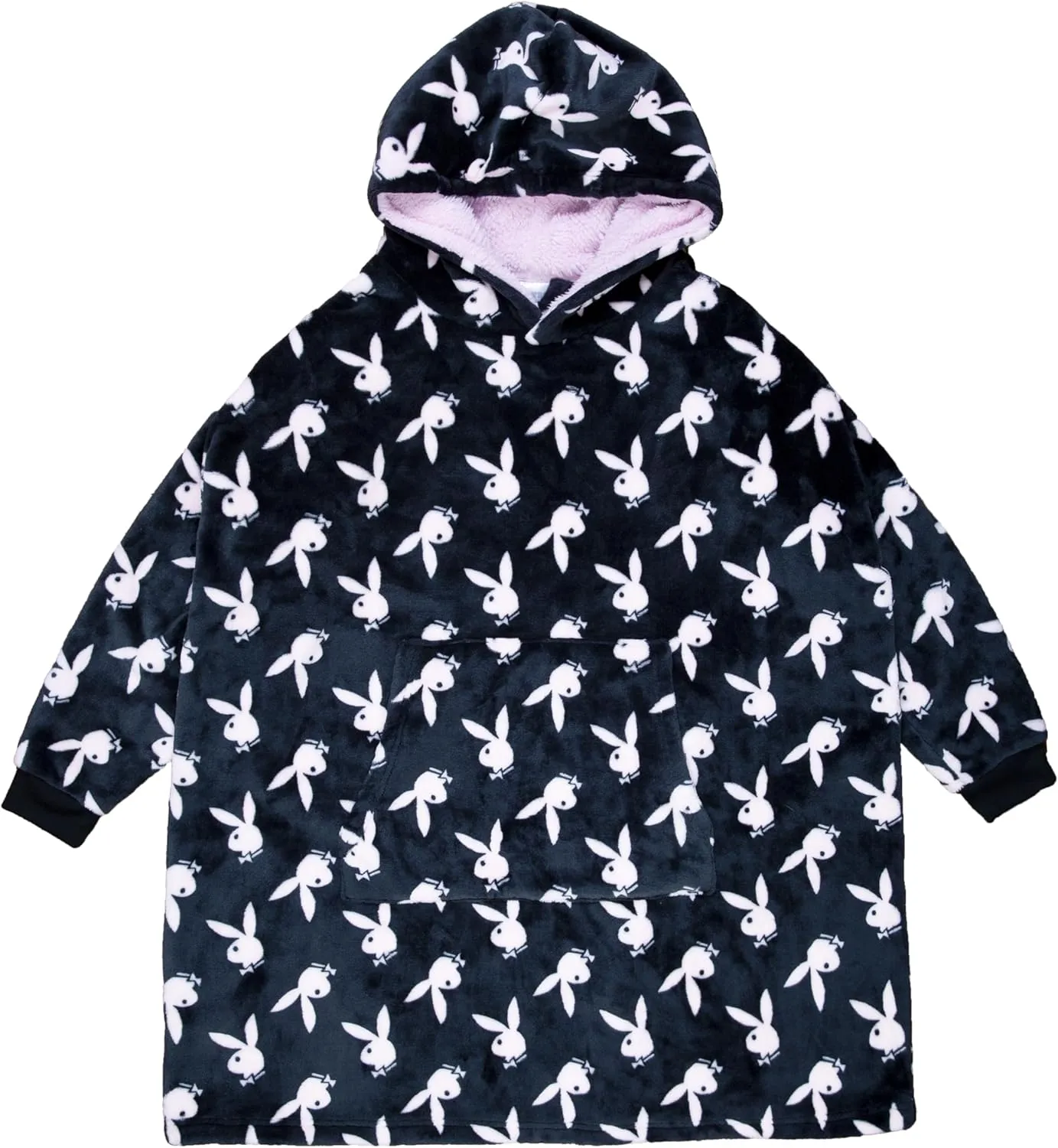 Playboy Women's Amazon Exclusive Super Plush Oversized Sherpa Cozy Hoodie Or Onesie Sizes S/M & L/XL