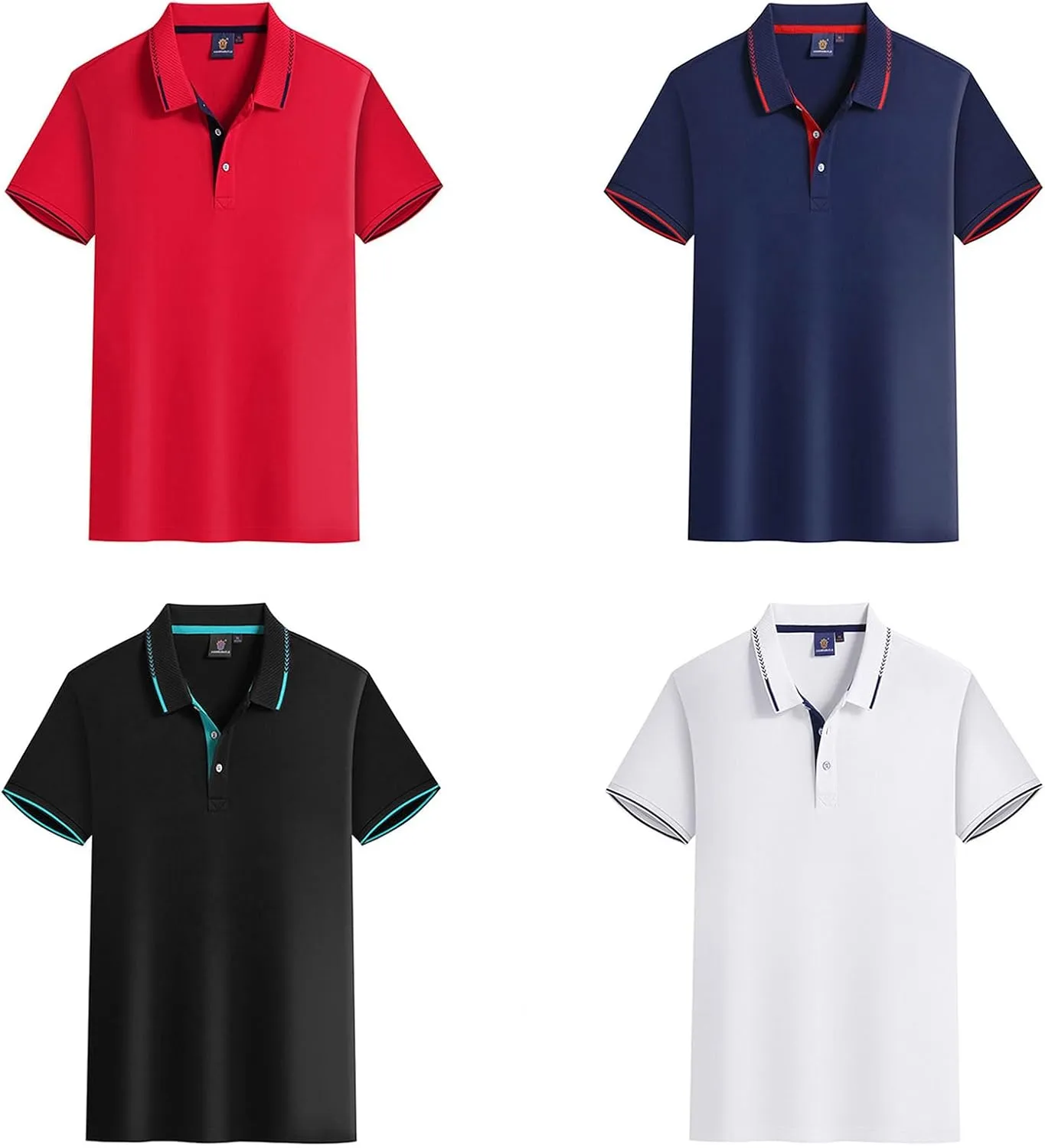 Polo Shirts for Men Moisture Wicking Men's Golf Shirts Casual Dry Fit Sleeve Short Polo Shirts