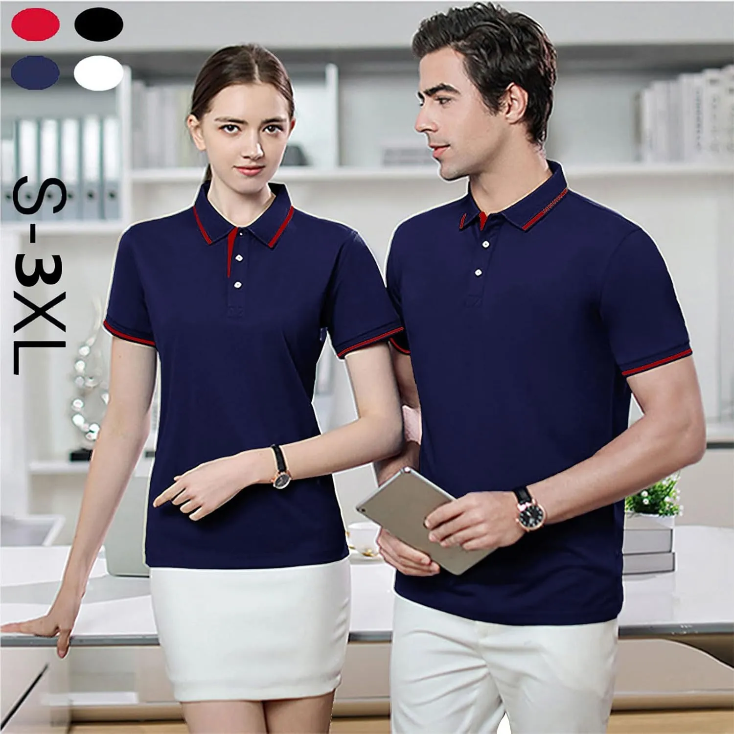 Polo Shirts for Men Moisture Wicking Men's Golf Shirts Casual Dry Fit Sleeve Short Polo Shirts