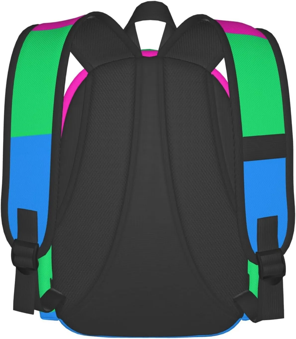Polysexual Pride Flag Laptop Backpack Shoulder Bag Laptop Pack Travel Backpacks Commuter Back Pack Casual Daypack Bags With Side Pockets
