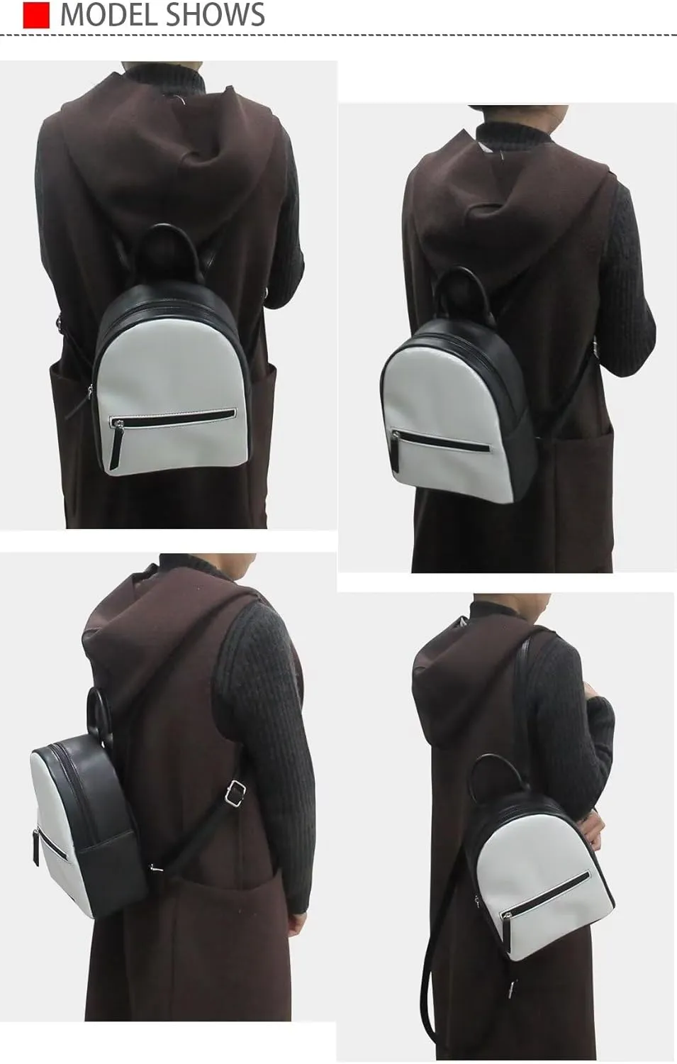 PU Leather Mini Backpack for Women Small Backpack Purse Girls Back Pack with Adjustable Strap and Zipper Aztec Paw Print Casual Daypack Shoulder Bag