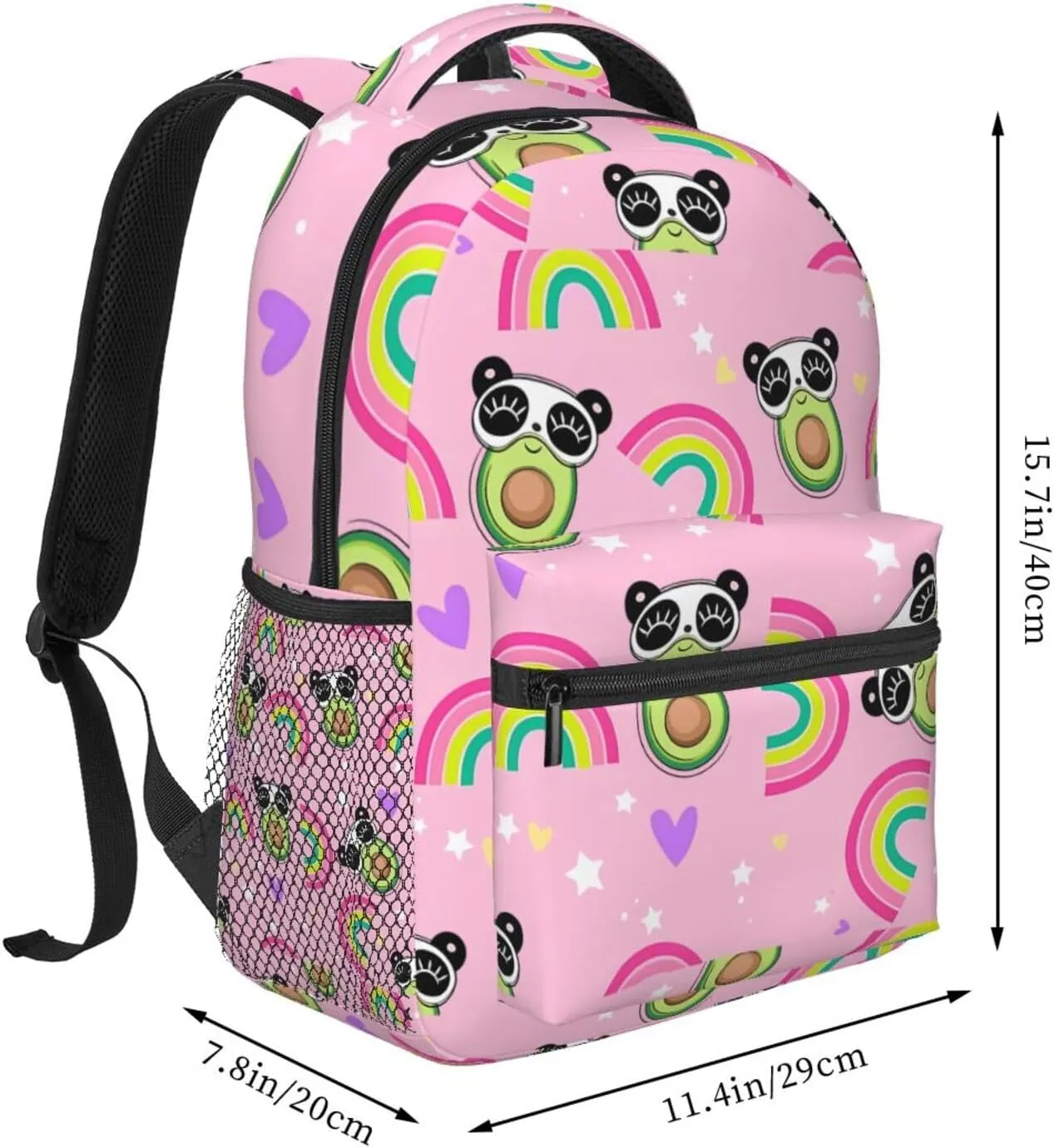 Rainbow Panda Backpack for Women Man Lightweight Laptop Backpacks Book Bag Casual Daypacks for Hiking Travel College Office