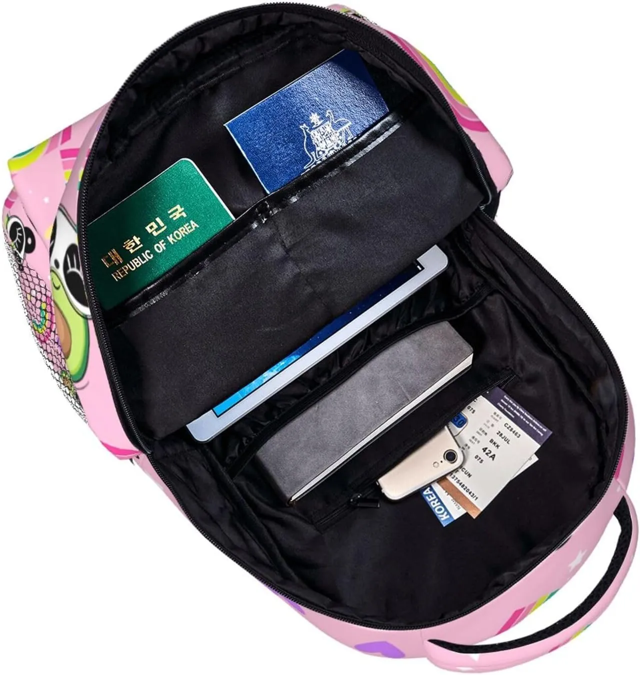 Rainbow Panda Backpack for Women Man Lightweight Laptop Backpacks Book Bag Casual Daypacks for Hiking Travel College Office