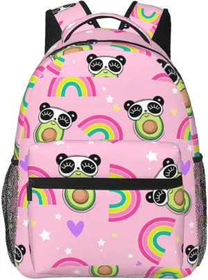 Rainbow Panda Backpack for Women Man Lightweight Laptop Backpacks Book Bag Casual Daypacks for Hiking Travel College Office