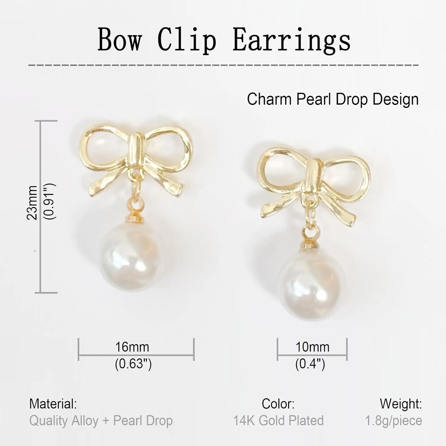 REELMAR Double Heart Clip On Earrings for Women Trendy Love Heart Drop Dangle Earrings Minimalist No Piercing Clips Statement Earrings