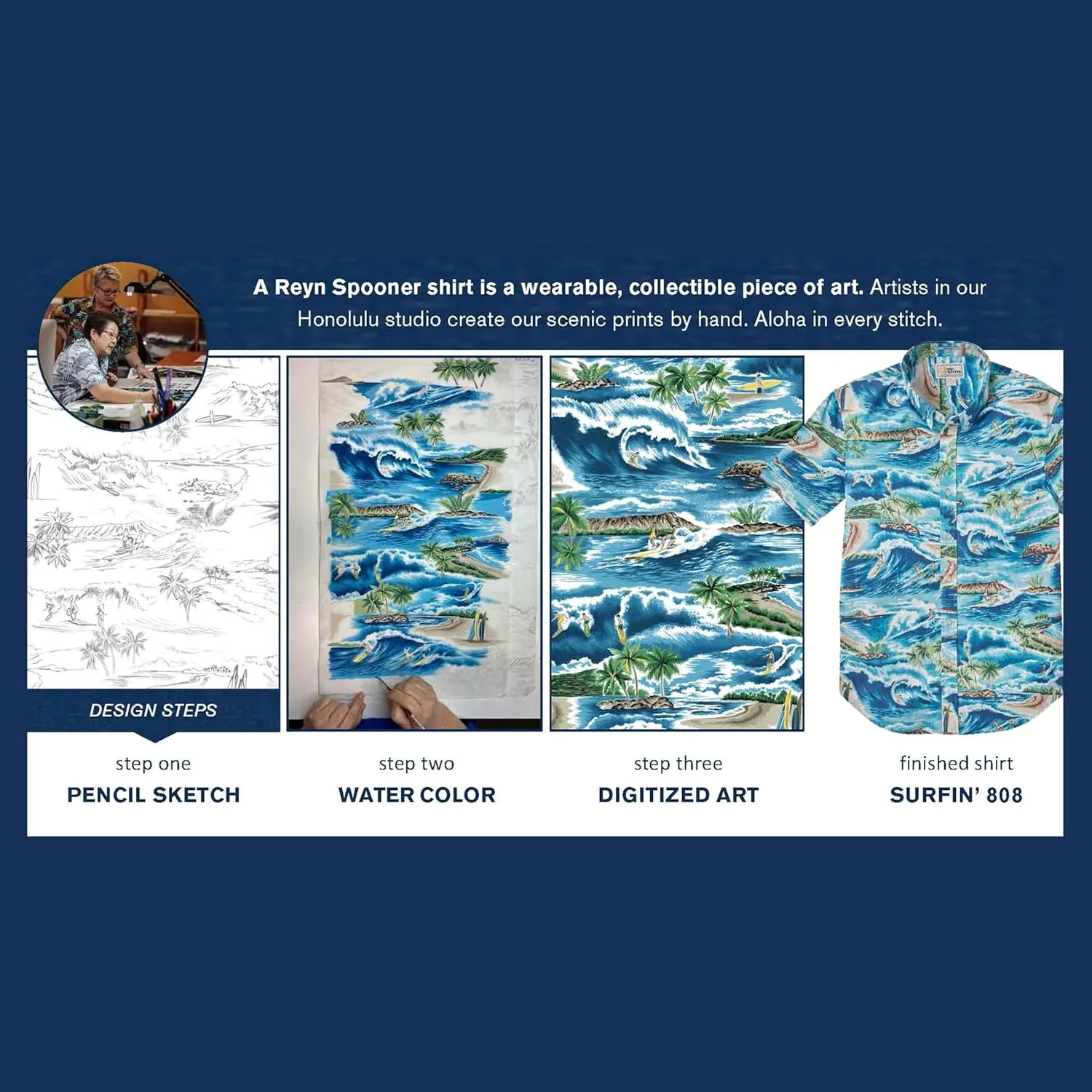 Reyn Spooner Mens Tropical Leaves Hawaiian Aloha Shirt - Button Front