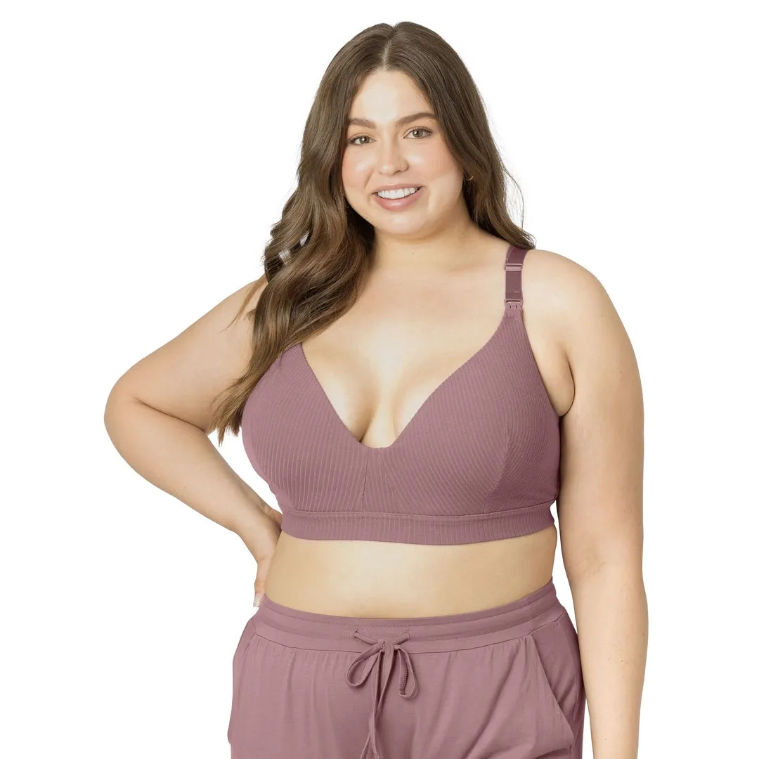 Ribbed Nursing and Maternity Bra - Twilight