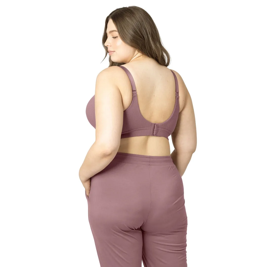 Ribbed Nursing and Maternity Bra - Twilight