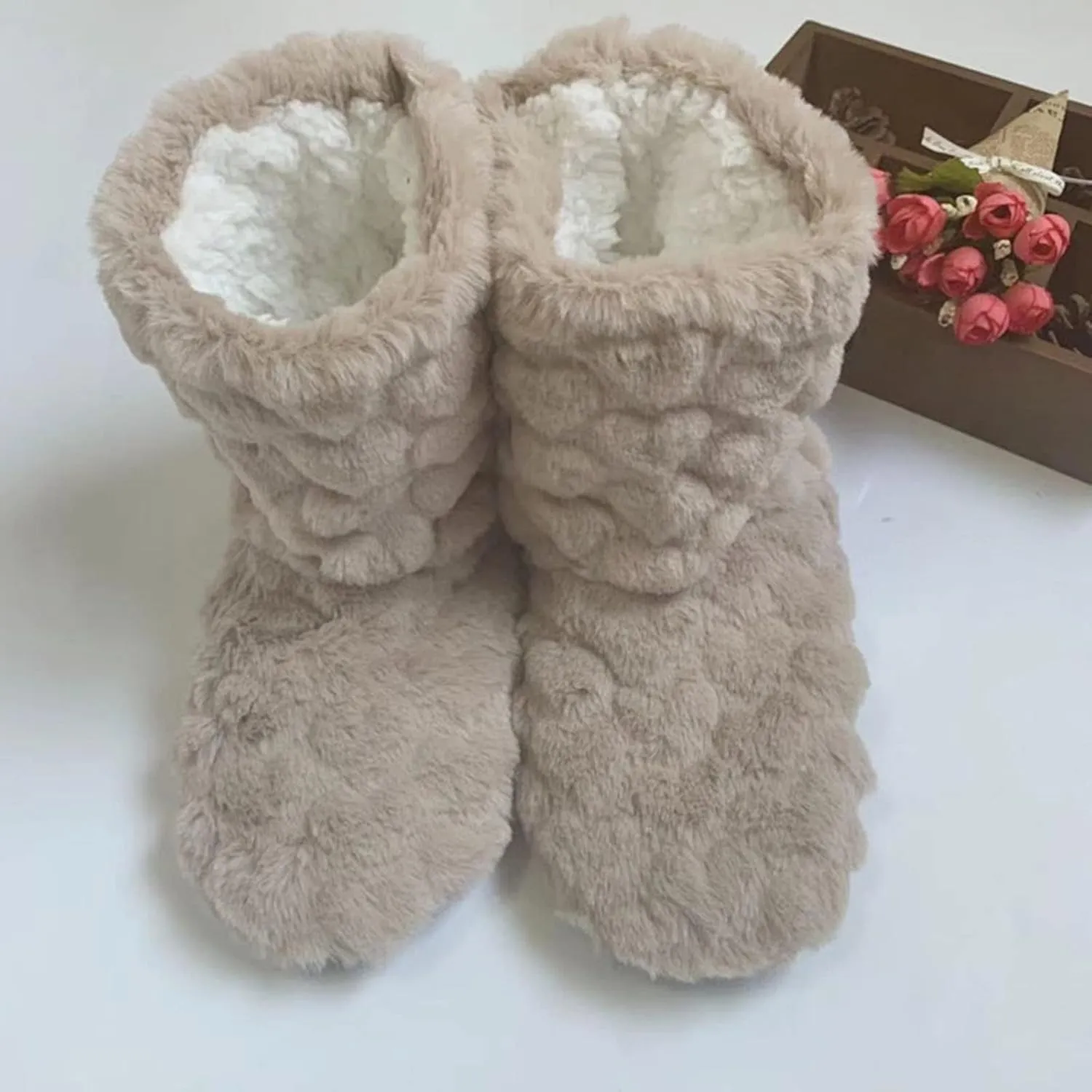 SBGMoSJ Winter Slippers for Women Indoor and Outdoor Warm Indoor Shoes Fuzzy Slipper Sandals Warm Slippers for Women Indoor Lightweight Christmas Pillow Covers 20x20 Gifts for Him 2023