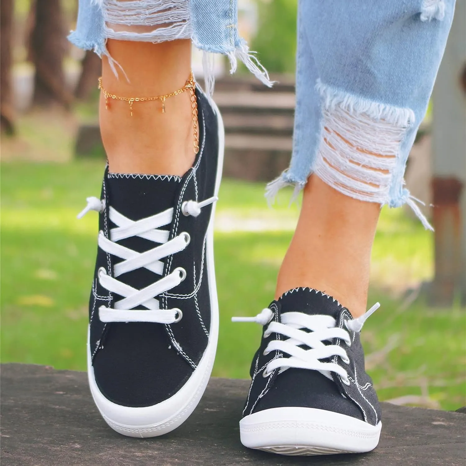 SBGMoSJ Womens Sneakers Wide Width Women's Comfortable Working Nurse Shoes Non-Slip Black Glitter Sneakers for Women Dressy Wedge Heel Sneakers for Women Slip On Tennis Shoes Women Size 11