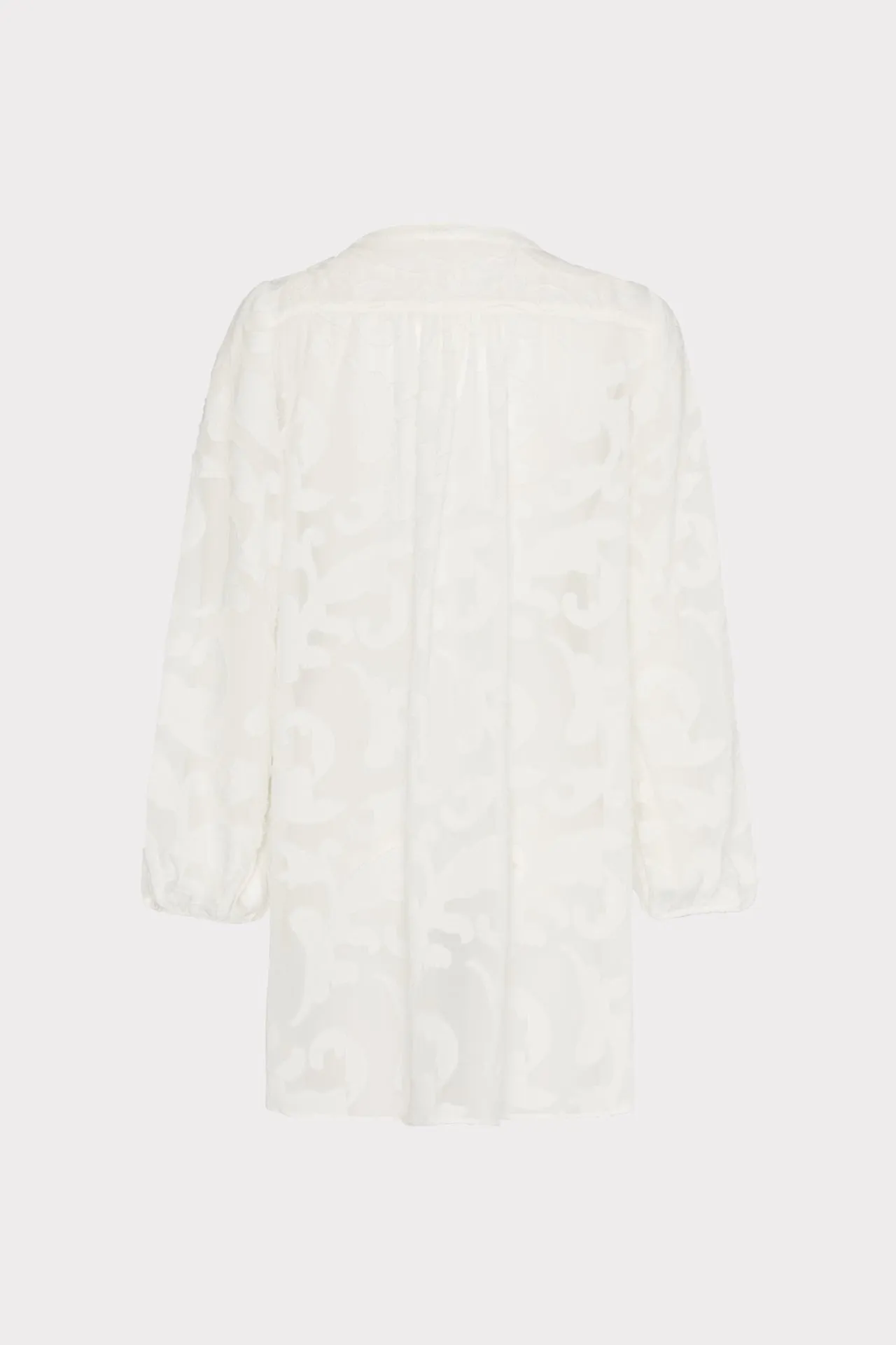 Scroll Burnout Cover-Up Mini Dress