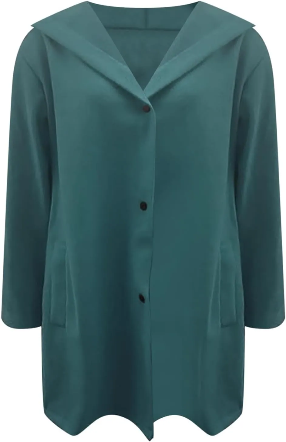 sdbrld Winter Coat for Women Casual Lapel Single Breasted Jacket Trench Coat Long Sleeve Hooded Cardigan Sweater Fall Outfits